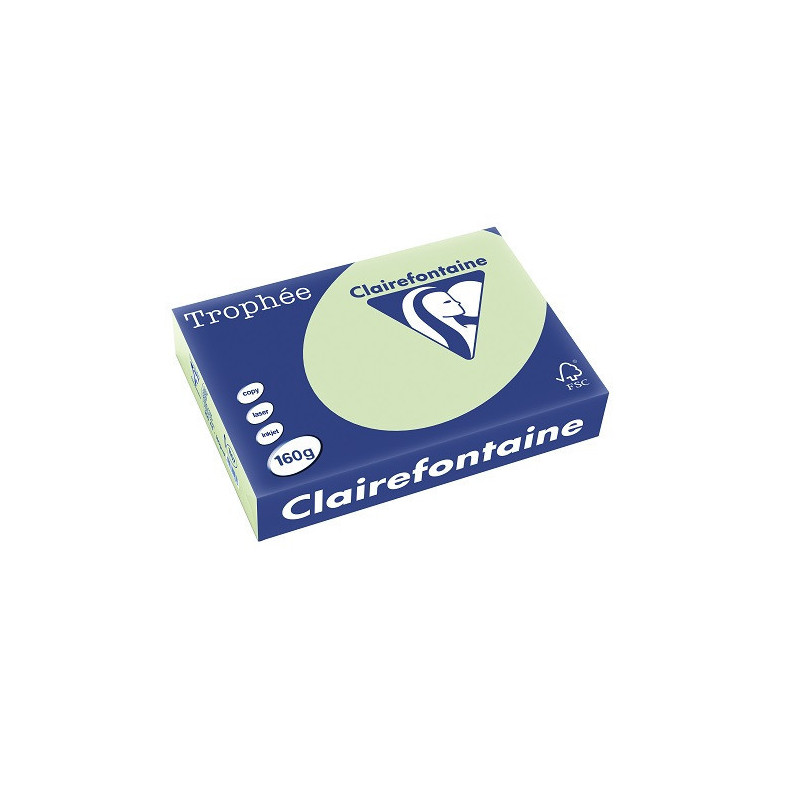 PAPIER REPRO CLAIREF. TROPHEE A4 160G VERT GOLF 250FLS