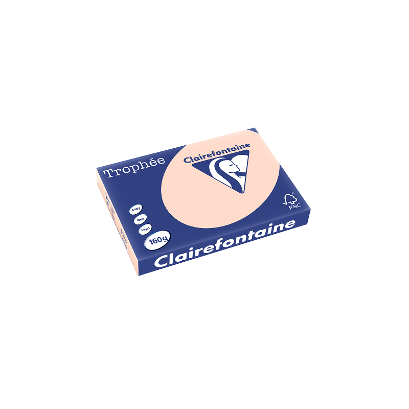 PAPIER REPRO CLAIREF. TROPHEE A3 160G SAUMON 250FLS