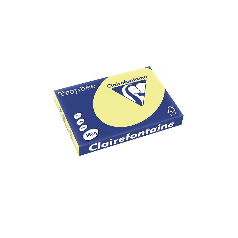PAPIER REPRO CLAIREF. TROPHEE A3 160G JONQUILLE 250FLS
