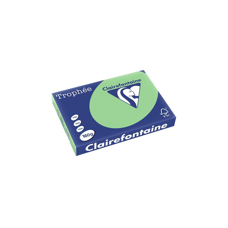 PAPIER REPRO CLAIREF. TROPHEE A3 160G VERT NATURE 250FLS