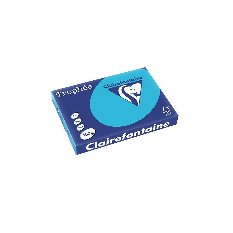 PAPIER REPRO CLAIREF. TROPHEE A3 160G BLEU ROYAL 250FLS