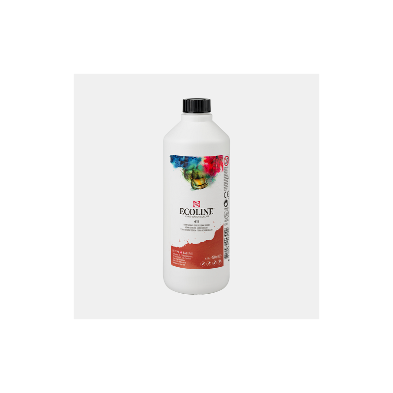 AQUARELLE LIQUIDE ECOLINE 490ML N°411 TERRE SIENNE BRULEE