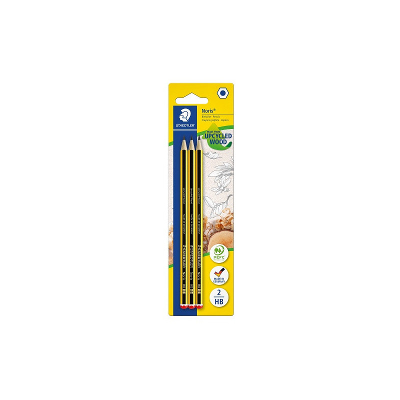 CRAYON NOIR STAEDTLER NORIS HB 3PCS BLISTER