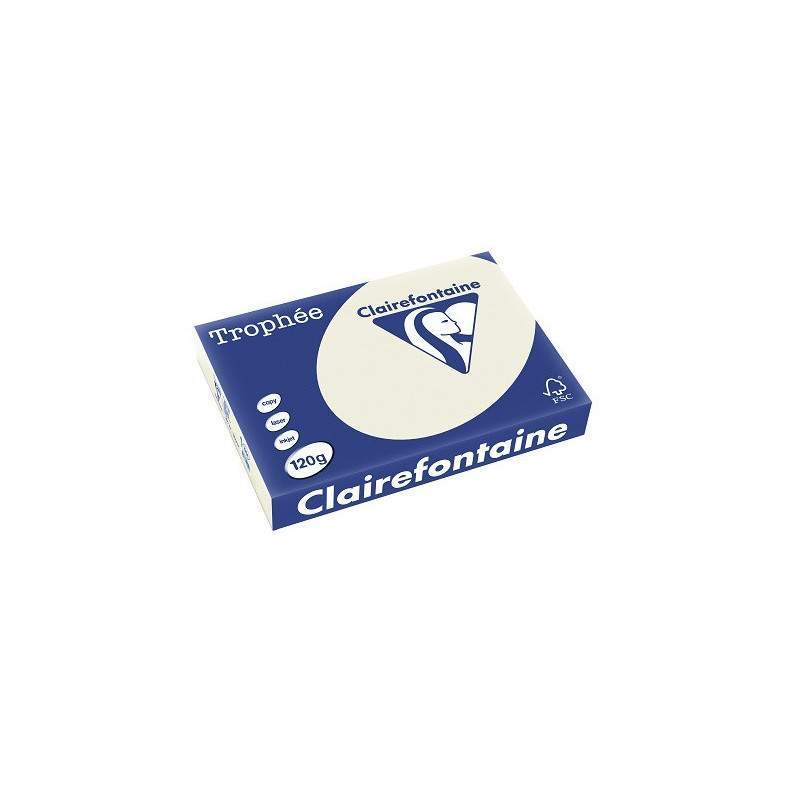 PAPIER REPRO CLAIREF. TROPHEE A4 120G GRIS PERLE 250FLS
