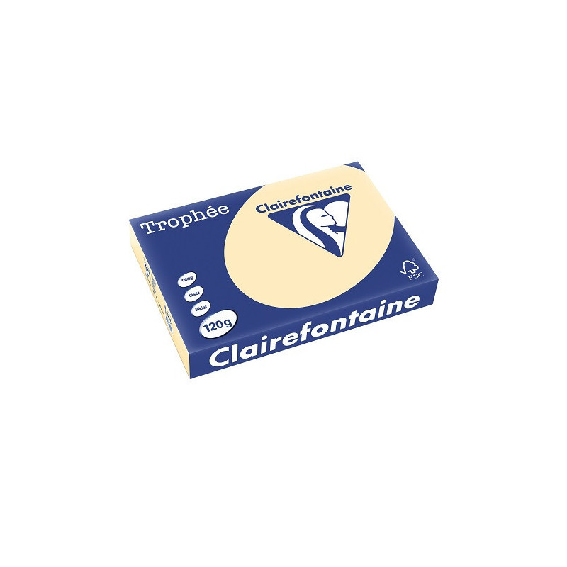 PAPIER REPRO CLAIREF. TROPHEE A4 120G CHAMOIS 250FLS