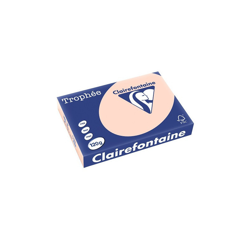 PAPIER REPRO CLAIREF. TROPHEE A4 120G SAUMON 250FLS