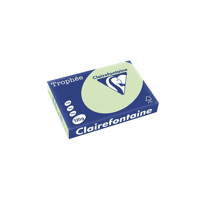 PAPIER REPRO CLAIREF. TROPHEE A4 120G VERT GOLF 250FLS