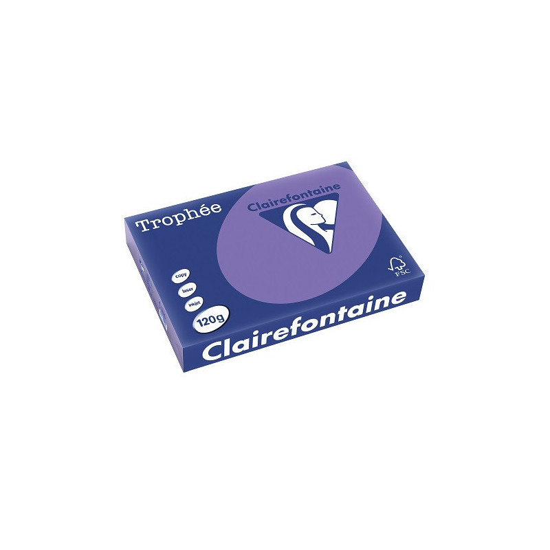 PAPIER REPRO CLAIREF. TROPHEE A4 120G VIOLINE 250FLS