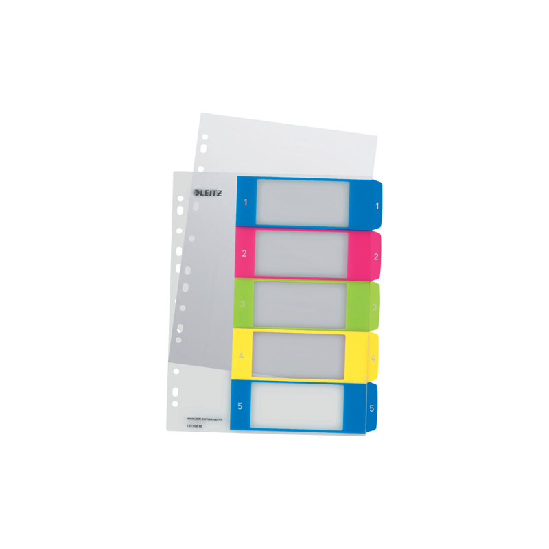 INTERCAL. A4 NUMER. PLAST. 1- 5 TRANSP. LEITZ