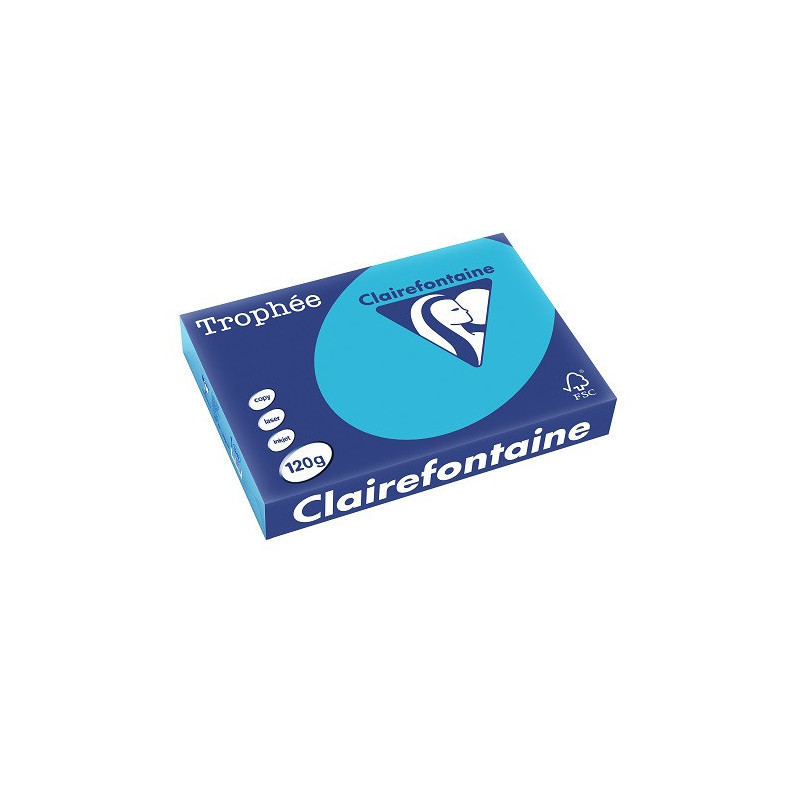 PAPIER REPRO CLAIREF. TROPHEE A4 120G BLEU ROYAL 250FLS