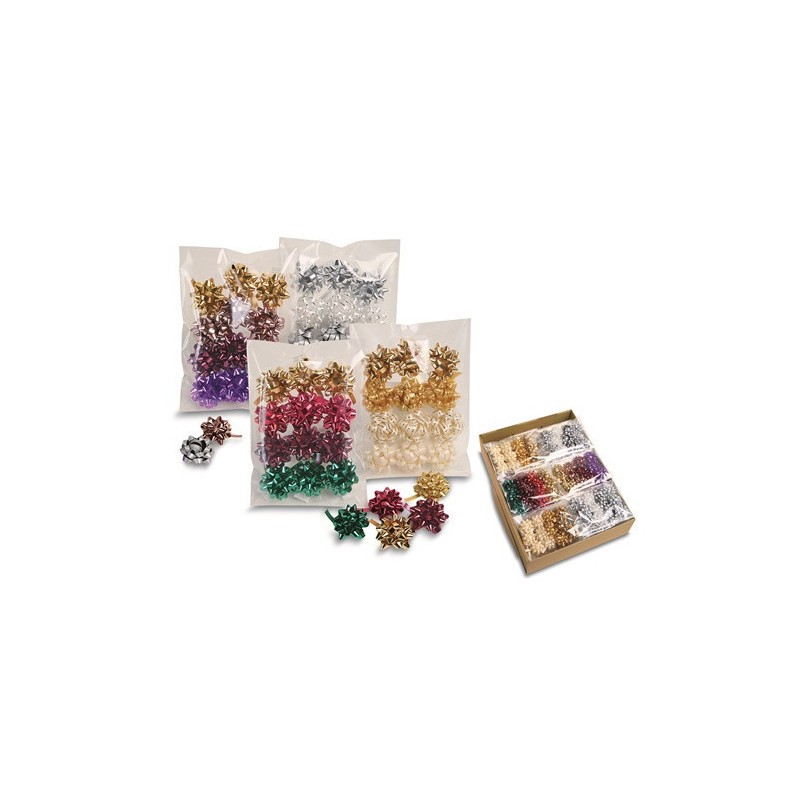 RUBAN CADEAU PATTBERG NOEUD Ø35MM CHRISTMAS MIXTURE 12PCS
