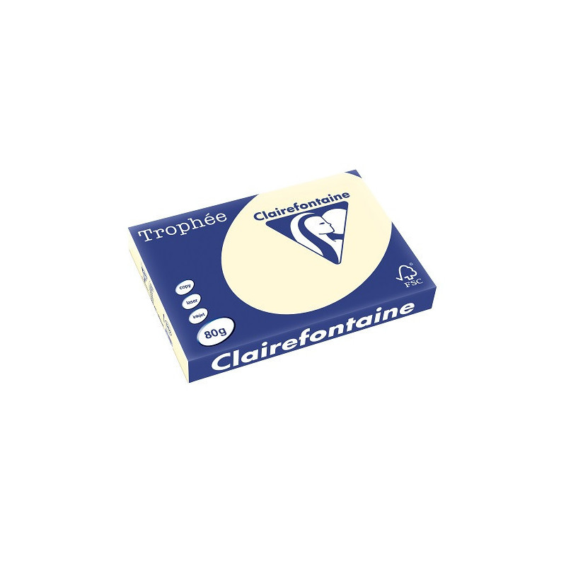 PAPIER REPRO CLAIREF. TROPHEE A3 80G IVOIRE 500FLS
