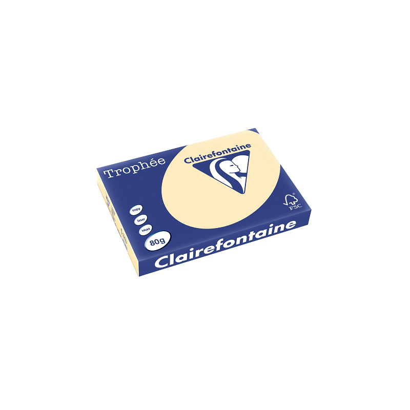 PAPIER REPRO CLAIREF. TROPHEE A3 80G CHAMOIS 500FLS
