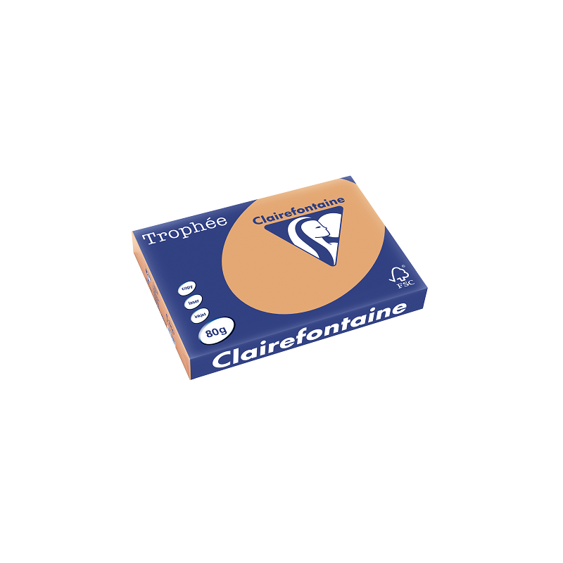 PAPIER REPRO CLAIREF. TROPHEE A3 80G CARAMEL 500FLS