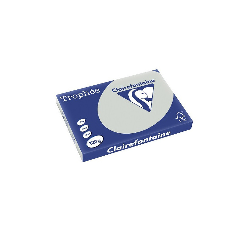 PAPIER REPRO CLAIREF. TROPHEE A3 120G GRIS ACIER 250FLS