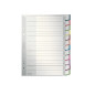 INTERCAL. A5 NEUTRES PLAST. 12 ONGLETS GRIS LEITZ