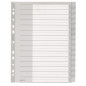 INTERCAL. A4 NEUTRES PLAST. 15 ONGLETS GRIS LEITZ
