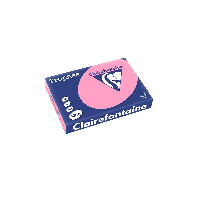 PAPIER REPRO CLAIREF. TROPHEE A4 120G EGLANTINE 250FLS
