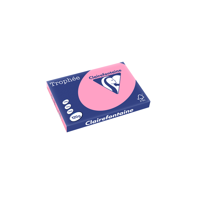 PAPIER REPRO CLAIREF. TROPHEE A3 120G EGLANTINE 250FLS