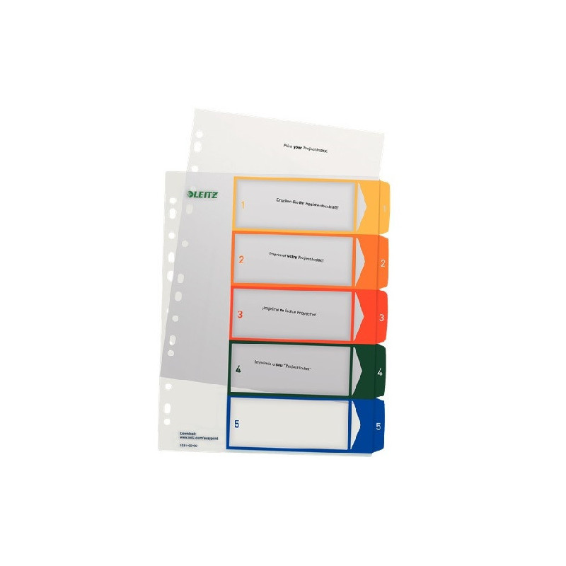 INTERCAL. A4 NUMER. PLAST. 1- 5 TRANSP. LEITZ