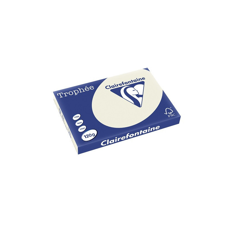 PAPIER REPRO CLAIREF. TROPHEE A3 120G GRIS PERLE 250FLS
