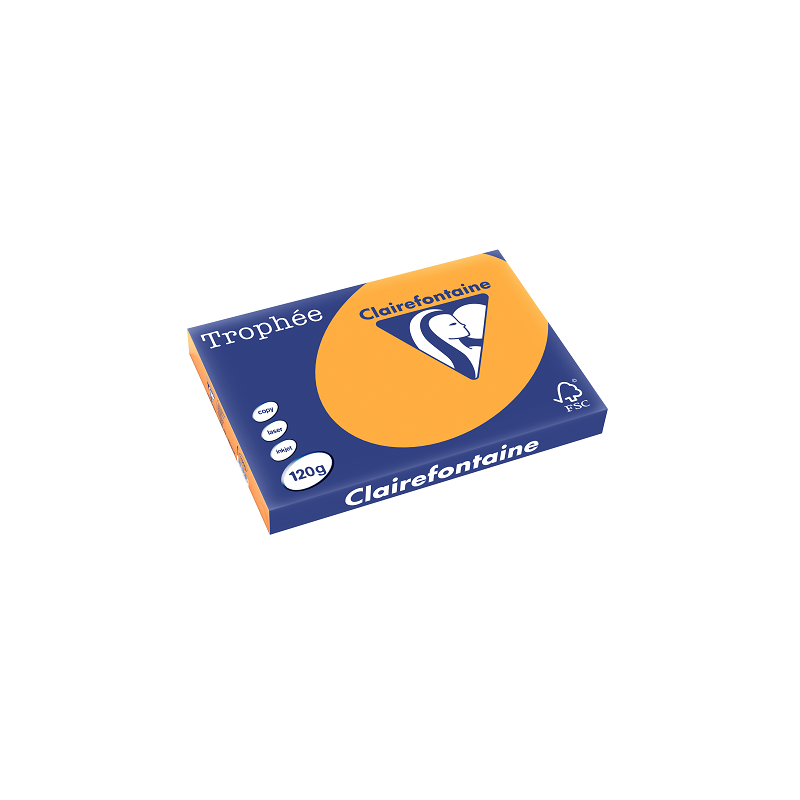 PAPIER REPRO CLAIREF. TROPHEE A3 120G CLEMENTINE 250FLS
