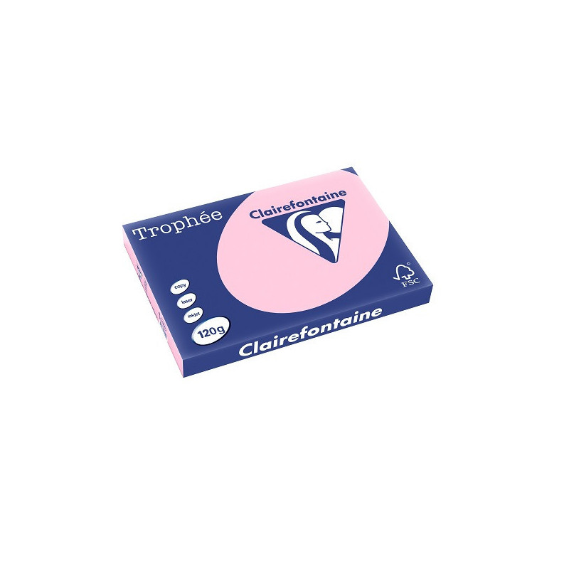 PAPIER REPRO CLAIREF. TROPHEE A3 120G ROSE 250FLS