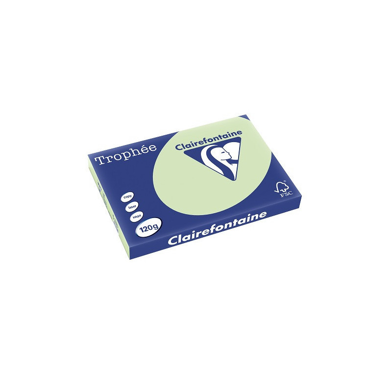 PAPIER REPRO CLAIREF. TROPHEE A3 120G VERT GOLF 250FLS