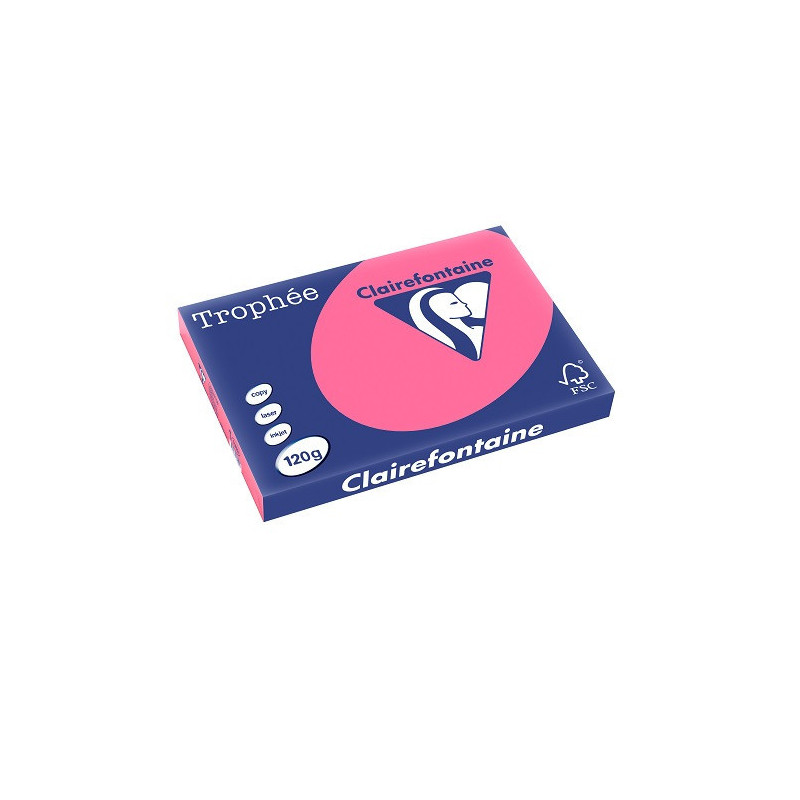 PAPIER REPRO CLAIREF. TROPHEE A3 120G ROSE FUCHSIA 250FLS