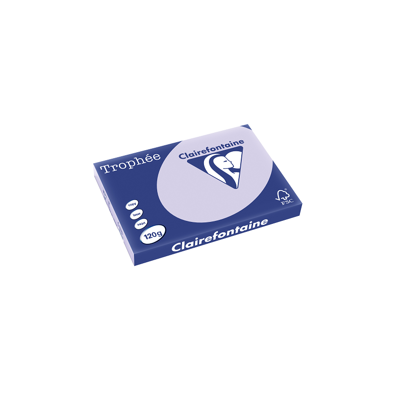 PAPIER REPRO CLAIREF. TROPHEE A3 120G LILAS 250FLS