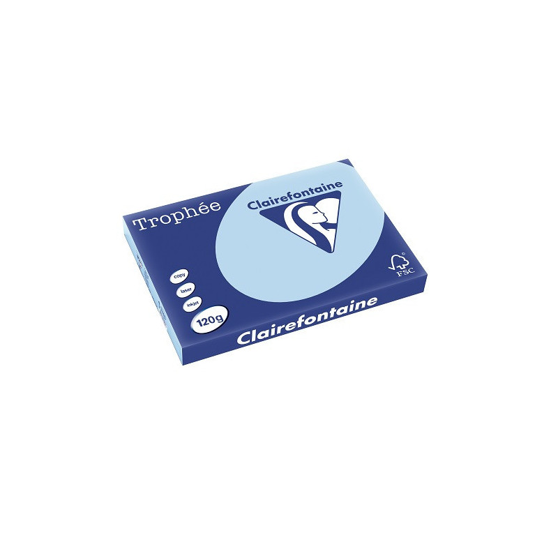 PAPIER REPRO CLAIREF. TROPHEE A3 120G BLEU VIF 250FLS
