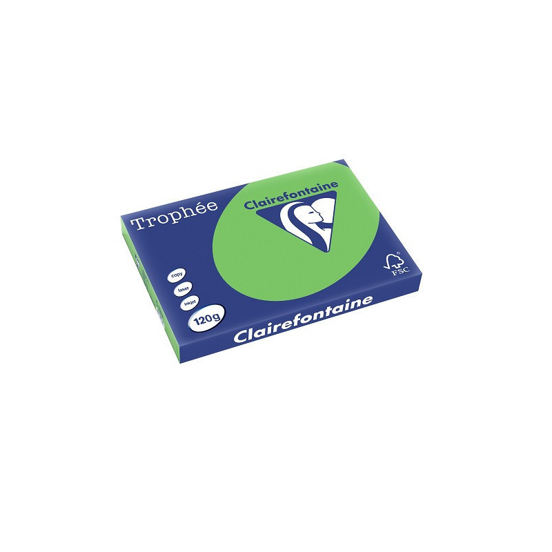 PAPIER REPRO CLAIREF. TROPHEE A3 120G VERT MENTHE 250FLS