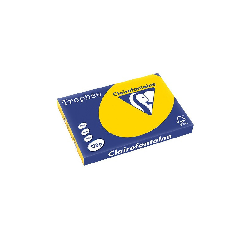 PAPIER REPRO CLAIREF. TROPHEE A3 120G BOUTON D'OR 250FLS