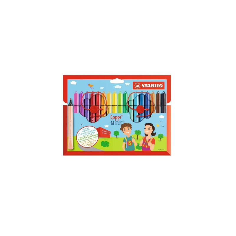 FEUTRE ECO.STABILO CAPPI 18 COULEURS