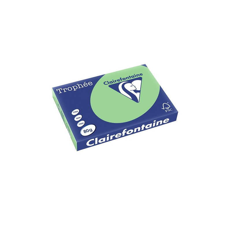 PAPIER REPRO CLAIREF. TROPHEE A3 80G VERT NATURE 500FLS