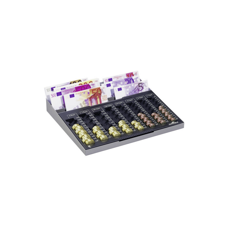 CAISSE MONNAIE DURABLE EUROBOARD XL MONN.+BILLETS GRIS ANTHR.