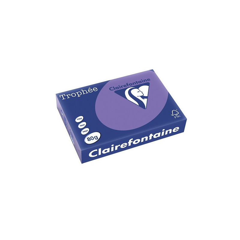 PAPIER REPRO CLAIREF. TROPHEE A4 80G VIOLINE 500FLS