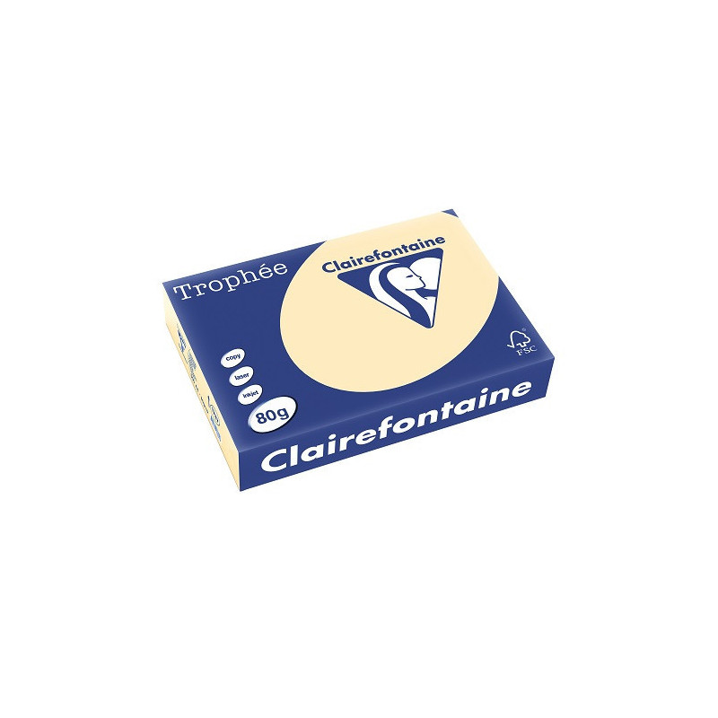 PAPIER REPRO CLAIREF. TROPHEE A4 80G CHAMOIS 500FLS