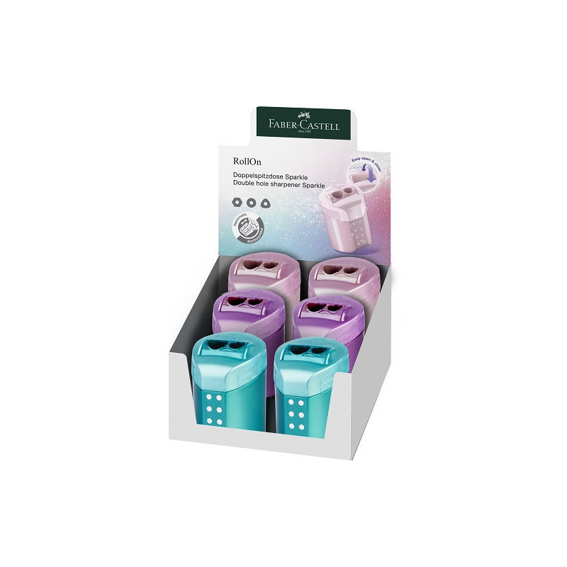 TAILLE-CRAYONS FABER DOUBLE AVEC POT