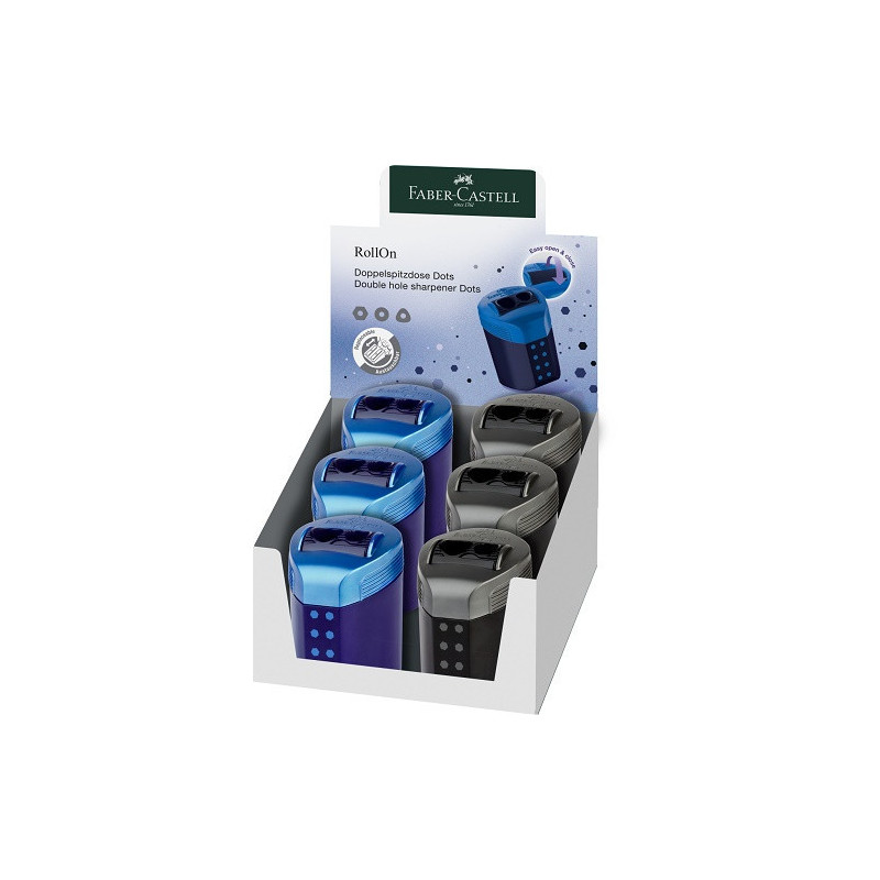 TAILLE-CRAYONS FABER DOUBLE AVEC POT