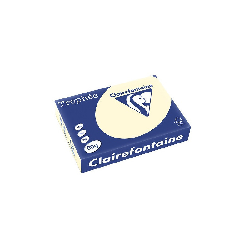 PAPIER REPRO CLAIREF. TROPHEE A4 80G IVOIRE 500FLS