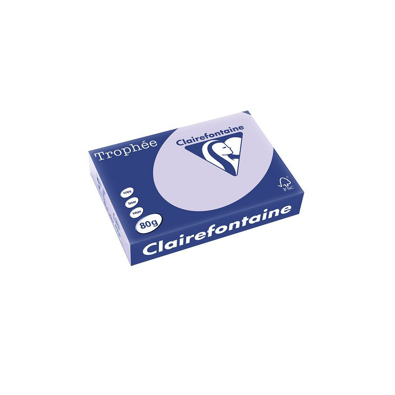 PAPIER REPRO CLAIREF. TROPHEE A4 80G LILAS 500FLS