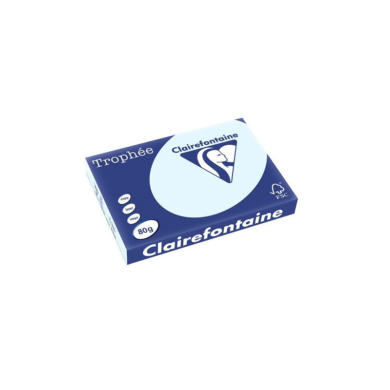 PAPIER REPRO CLAIREF. TROPHEE A3 80G BLEU 500FLS