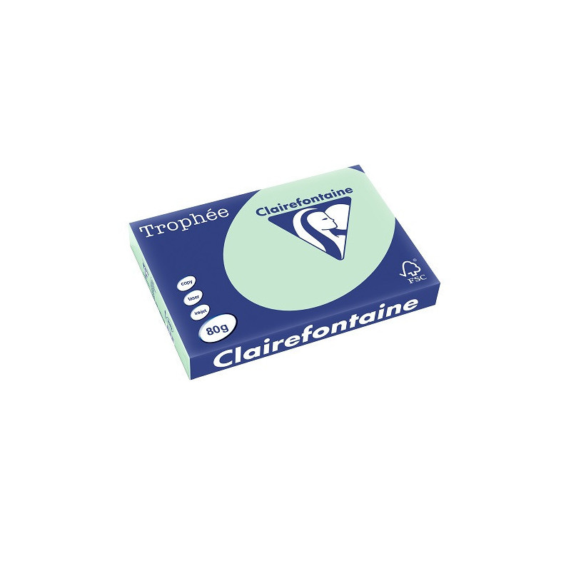 PAPIER REPRO CLAIREF. TROPHEE A3 80G VERT 500FLS