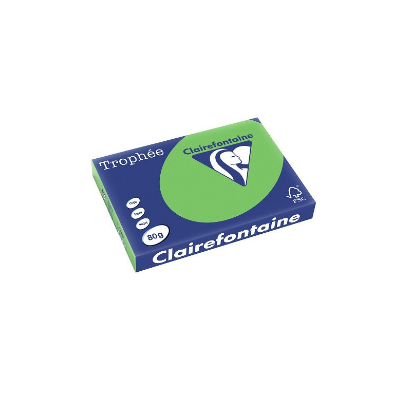 PAPIER REPRO CLAIREF. TROPHEE A3 80G VERT MENTHE 500FLS