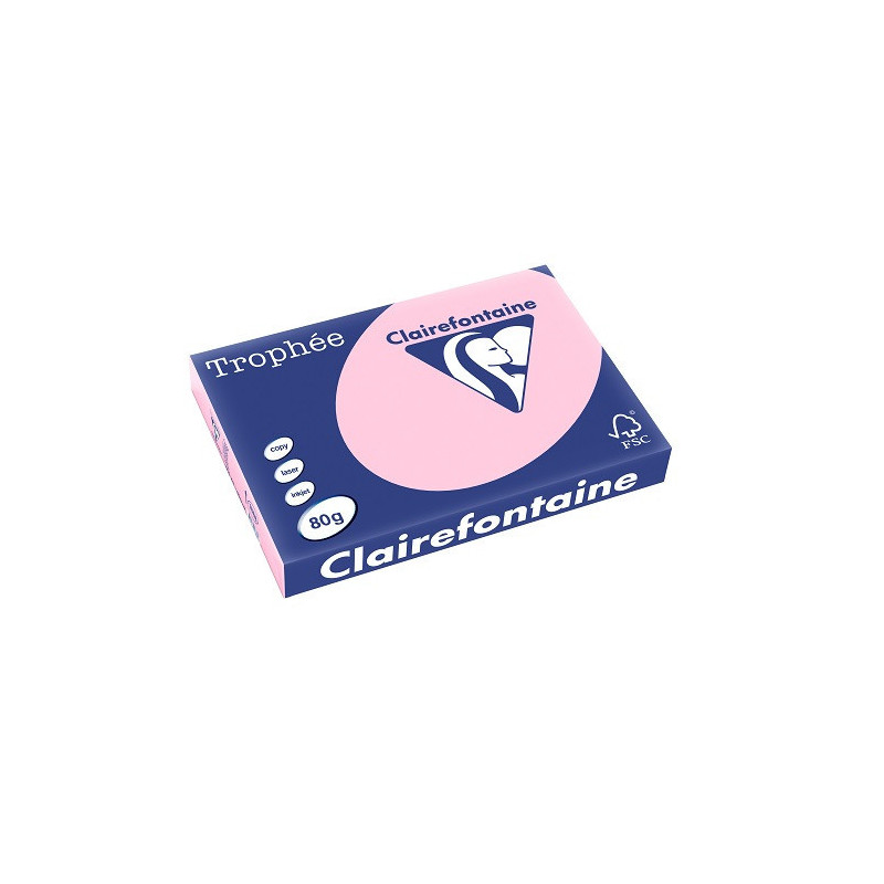 PAPIER REPRO CLAIREF. TROPHEE A3 80G ROSE 500FLS