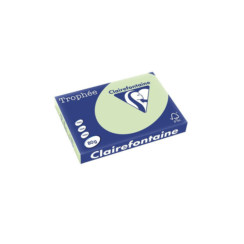 PAPIER REPRO CLAIREF. TROPHEE A3 80G VERT GOLF 500FLS
