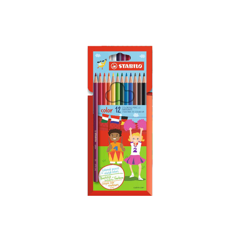 CRAYON COUL. STABILO COLOR 12PCS