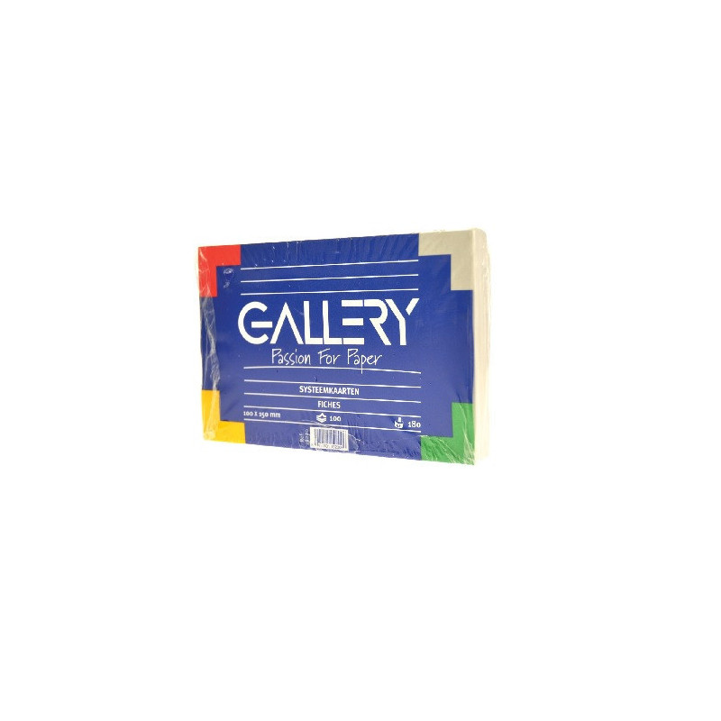 FICHE 100X150MM UNI BLANC 100PCS GALLERY