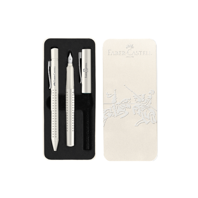 COFFRET CADEAU FABER STYLO BILLE + STYLO PLUME M COCONUT